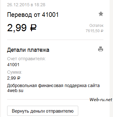 Эффективность формы приёма платежей на Яндекс.Деньги