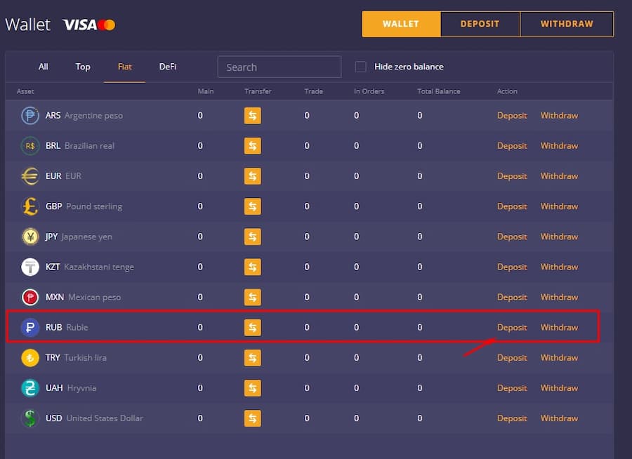 как завести рубли на Coinsbit.io