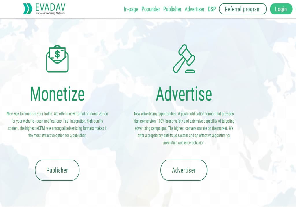 партнерская программа Evadav.com