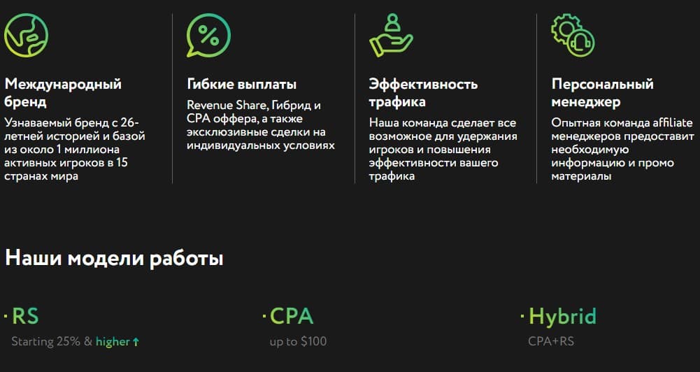 модели работы с партнеркой